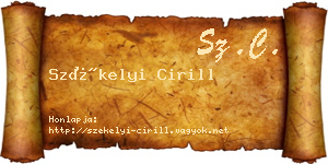 Székelyi Cirill névjegykártya